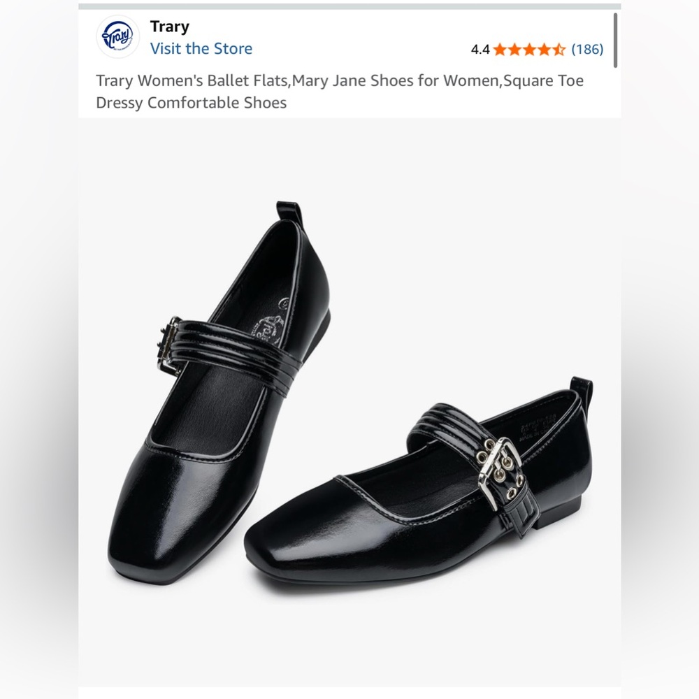 Trary Women's Black Square Toe Loafers
